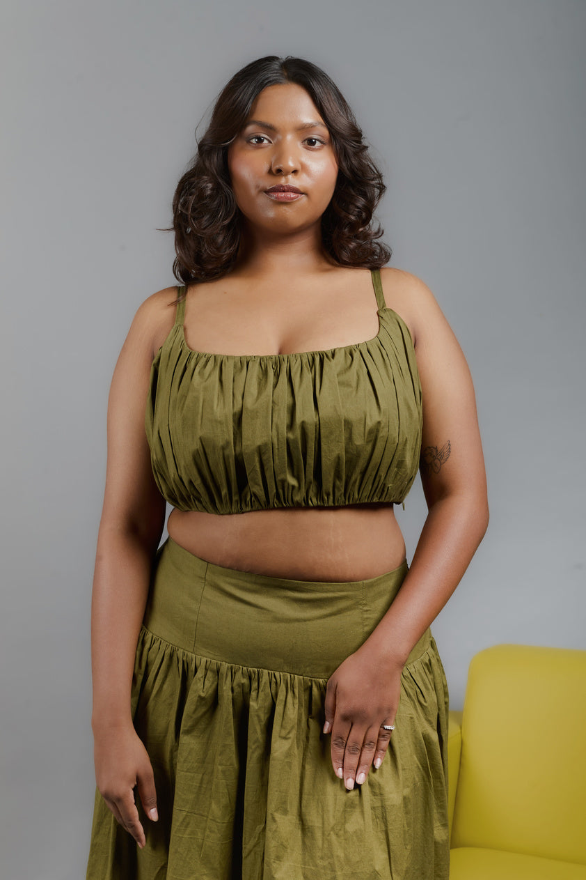 Limca Ruched Crop Top